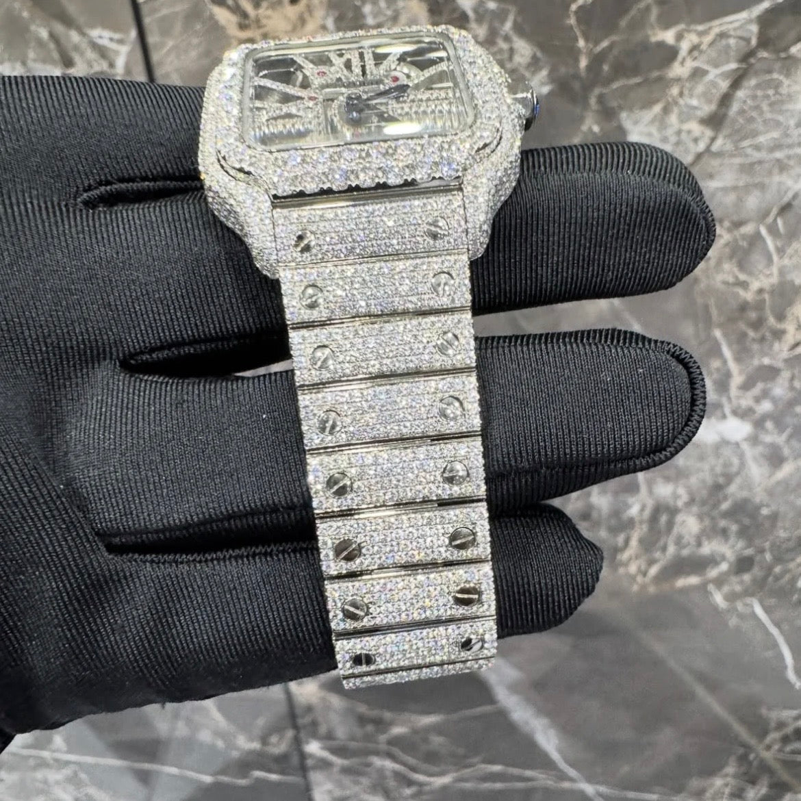 ICED OUT SQUARE FACE CARTIER